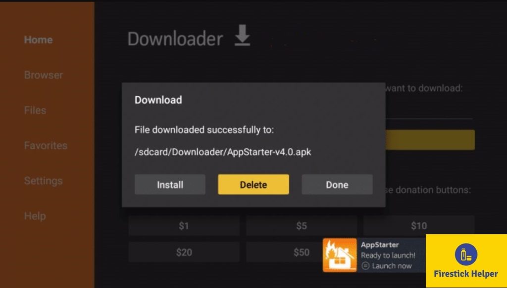 app not installed kodi firestick